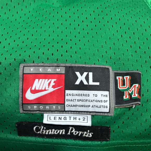 Nike University Of Miami Hurricanes Clinton Portis Men’s Football Jersey Size XL - Picture 5 of 6